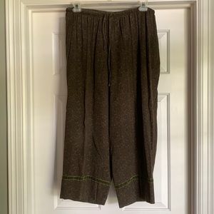 Ivy Woman Patterned Drawstring Wide Leg Pants